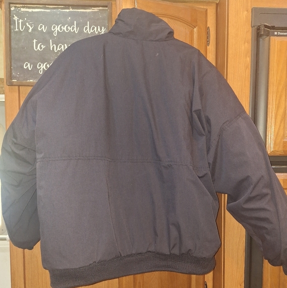 Tonkin Inc CAT Black Insulated Bomber Jacket with Red Accents In A Size XXL. - Picture 9 of 9